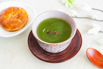 小豆抹茶くず湯