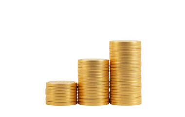 coins isolated on white background