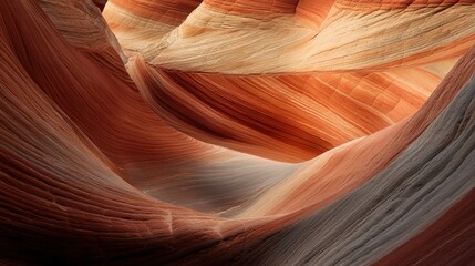 Obraz premium A stunning view of layered sandstone formations, featuring vibrant orange and cream hues, showcasing the beauty of natural erosion and geological processes.