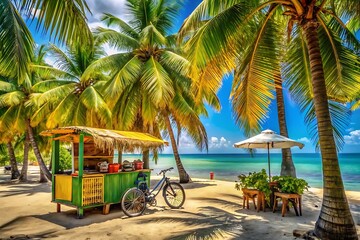 Obraz premium beach with trees