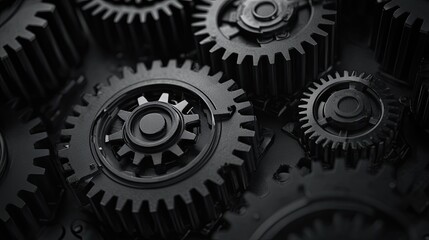 Abstract gears representing the mechanisms of the economy. 