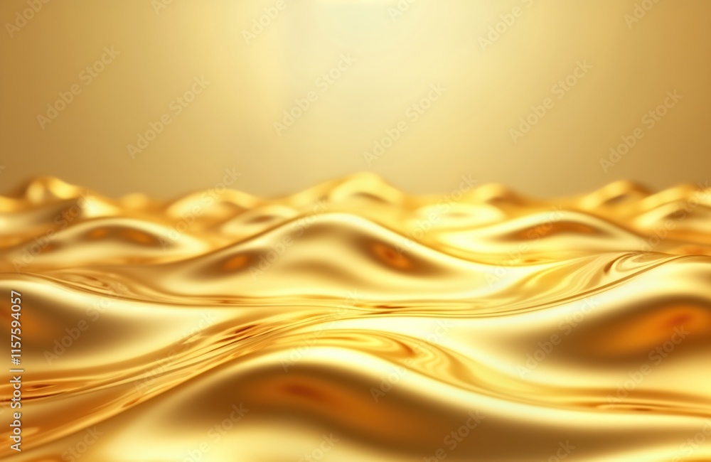Aufkleber liquid gold flows in elegant swirls, curves. abstract gold liquid texture creates luxurious, dynamic