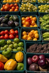 fruits and vegetables at market