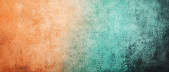 Fototapeta premium Abstract orange teal textured background.