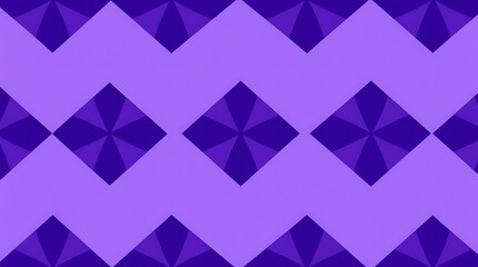Purple Diamond Pattern: Geometric seamless background with shades of purple diamonds and a subtle zigzag pattern. Perfect for design projects needing a touch of elegance and sophistication. 