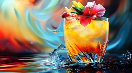 Vibrant Hurricane Cocktail