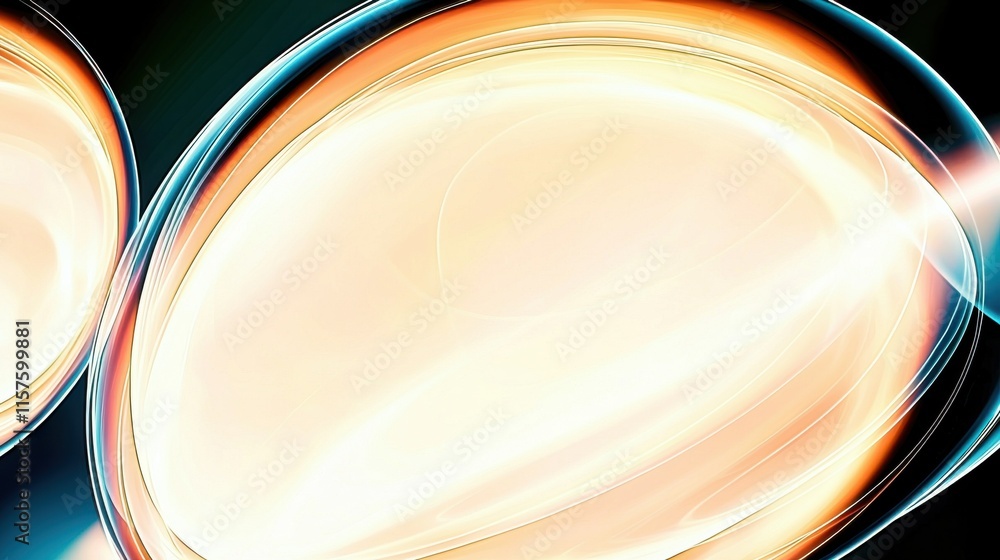 Poster dynamic minimal gradient spheres digital art soft blue and black palette abstract background aesthet