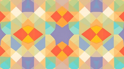 Abstract Geometric Pattern: Vibrant, colorful, and geometric, this abstract pattern exudes a sense of energy and dynamism, featuring a captivating interplay of shapes, colors, and textures.