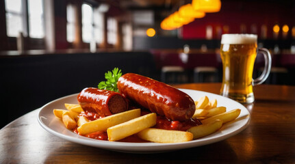 sausages and beer