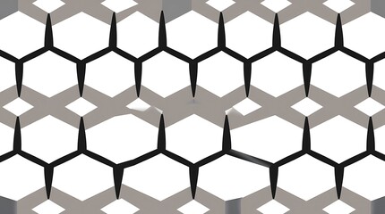 Abstract Hexagon Pattern: A mesmerizing pattern of interlocking hexagons in black, gray, and white. This design embodies geometric precision and intricate details.