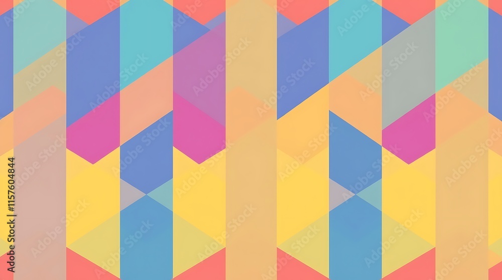 Poster abstract geometric pattern: a vibrant and visually captivating abstract background featuring a seaml
