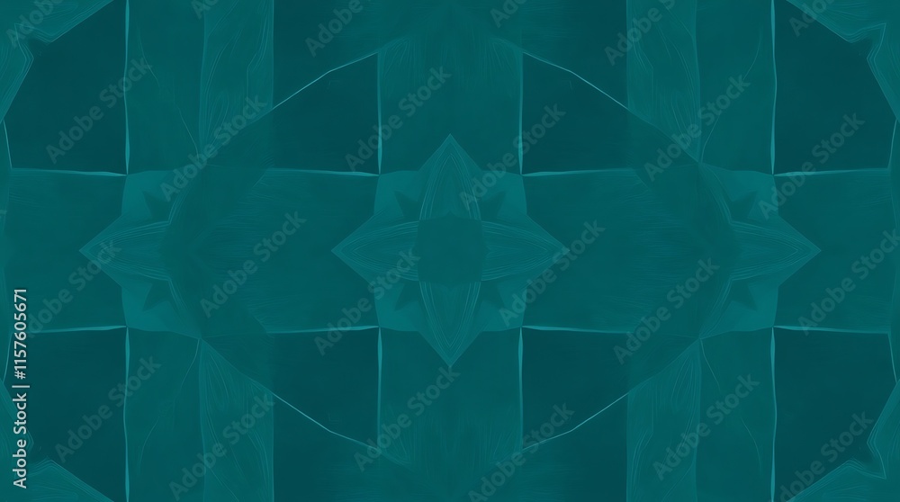 Aufkleber teal abstract pattern: a mesmerizing digital kaleidoscope, showcasing a mesmerizing pattern of teal 