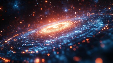 Obraz premium A Stunning View of a Colorful Galaxy in the Cosmic Realm