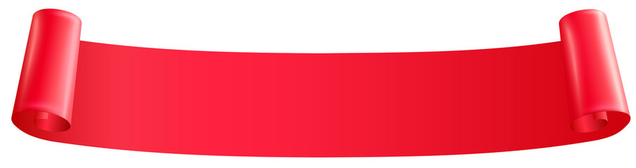 Red Decorative Ribbon Banner Graphic
