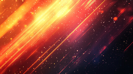 futuristic abstract background with gold bokeh lights. ai generated