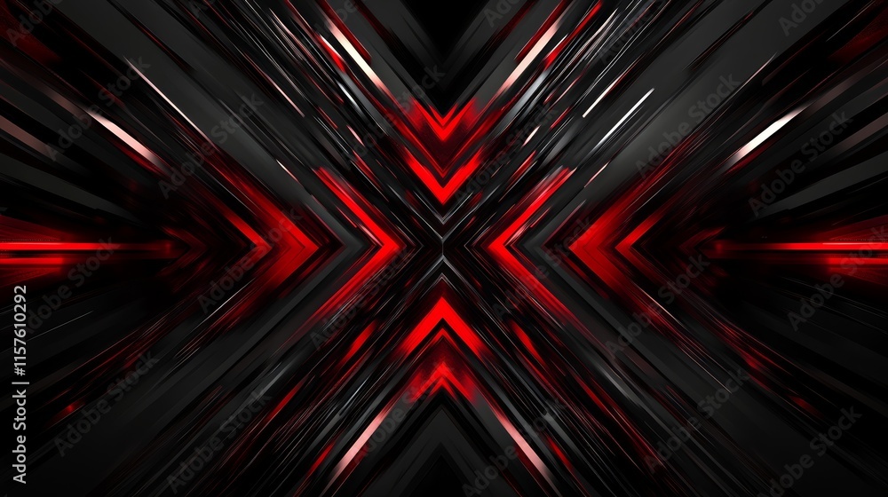Poster abstract red and black geometric background
