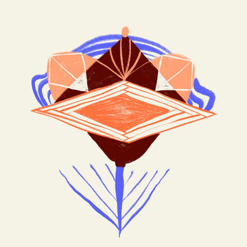 Abstract geometric composition with vibrant colors