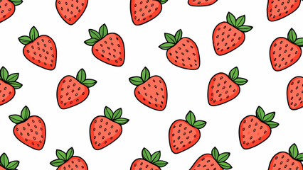 seamless pattern with strawberries