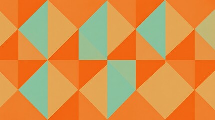 Geometric Harmony: Abstract orange and teal triangles create a mesmerizing pattern.  A vibrant and modern design ideal for backgrounds, textiles, and digital art.