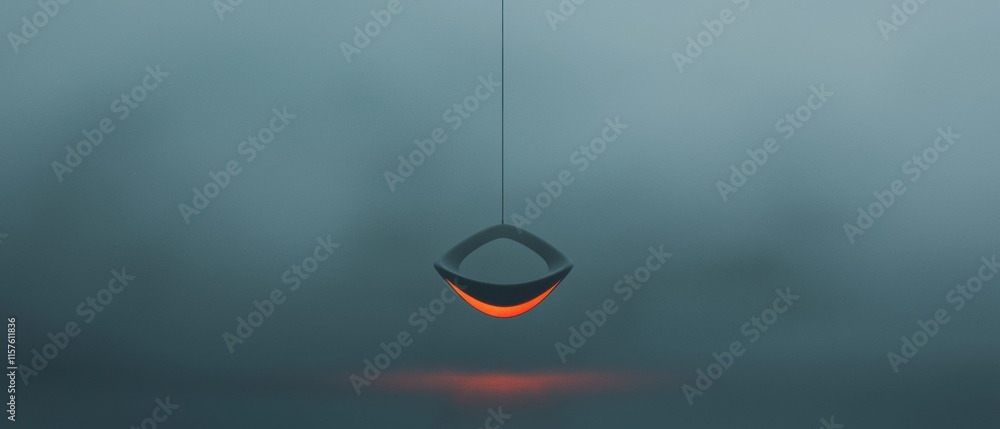 Poster a small object is floating in the air, surrounded by a blurry background
