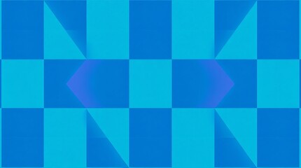 Abstract Geometric Pattern:  Blue and Turquoise Checkerboard with Diagonal  