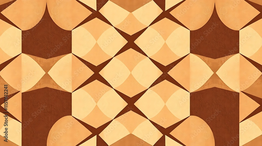 Poster geometric abstract pattern: a seamless, hypnotic design of intricate overlapping geometric shapes in