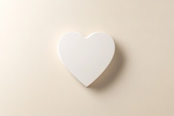 Minimalist heart shape on soft beige background evokes warmth an