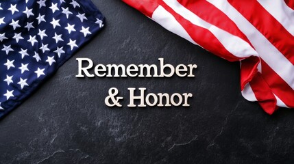 Fototapeta premium Remembering and Honoring: Patriotic Tribute to America