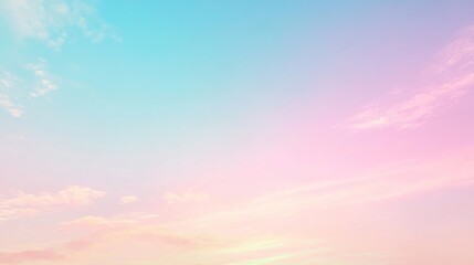 Obraz premium Pastel Sky with Soft Clouds: Dreamy Landscape