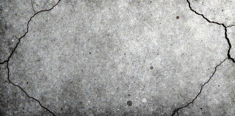 Obraz premium Cracked grey concrete wall with old texture and worn cement, cracked walls, old building facades, vintage cement