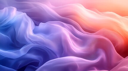 Abstract Pastel Fabric Draped in Soft Waves