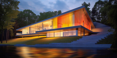 Obraz premium A modern house