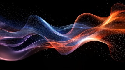 Obraz premium Dynamic red and blue wave abstract background