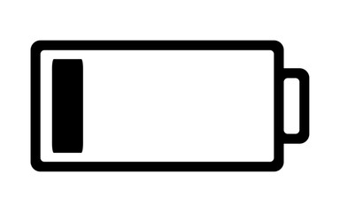 Low battery icon Horizontal vector illustration