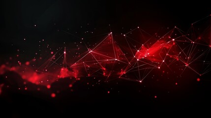 Abstract red and black plexus background