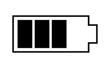 battery icon Horizontal vector illustration