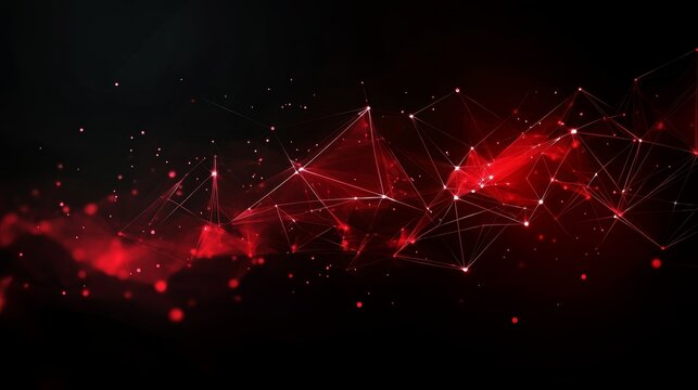 Abstract red and black plexus background