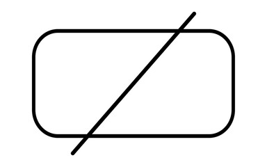 Battery dead icon Horizontal vector illustration