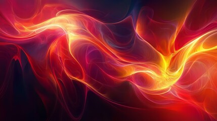 Abstract fiery background. Red and orange color palette. Digital art.