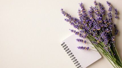 Calming Lavender and Minimalist Diary Setup