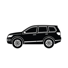 Eco-Friendly Hybrid Car Silhouette Vector on white background
