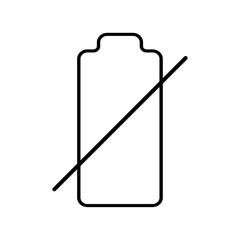 Battery dead icon Vertical vector illustration