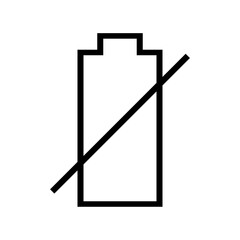 Battery dead icon Vertical vector illustration