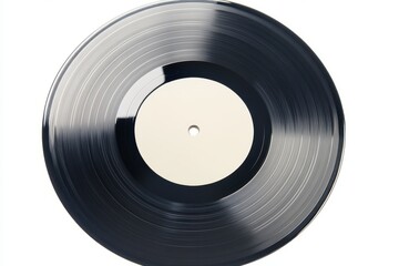 Obraz premium Traditional vinyl record with a blank label isolated on a white background