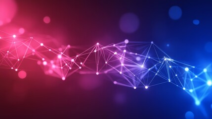 Abstract plexus background with glowing lines and bokeh.