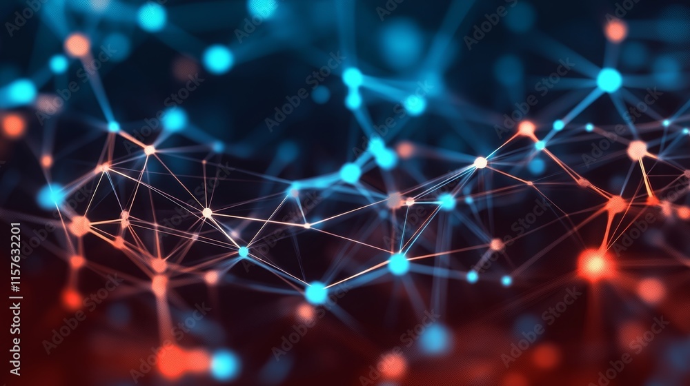 Aufkleber abstract network connection background