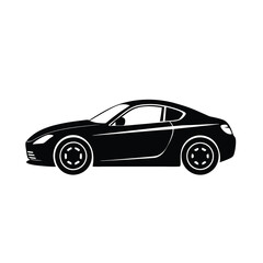 AdobeSporty Coupe car  Silhouette Vector on white background 
 Illustrator Artwork