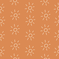 Bohemian baby seamless pattern. Cute baby boho seamless pattern with simple dots. Soft colors universe surface design for kids fabric and nursery decor. Gender neutral design. Vector Illustration