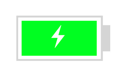 battery Charge icon Horizontal vector illustration