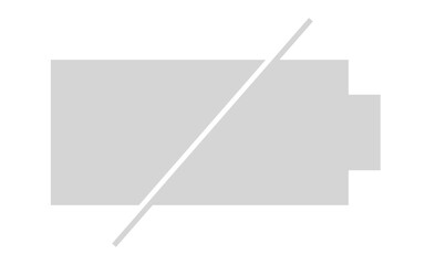 Battery dead icon Horizontal vector illustration